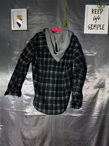 Men's Plaid Hooded Flannel Shirt
