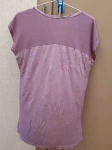 Sequin Embellished Purple T-Shirt