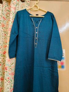 Teal straight Kurta
