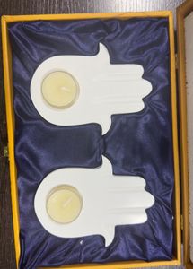 🆕2 Pieces Marble Candle Holder