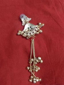 Ethnic Silver Jhumka Earrings with Bells