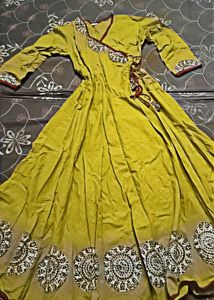 Mustard Colour Full Ghera Anarkali