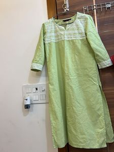 Light Green Embroidered Kurta