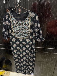 Printed Black Kurti