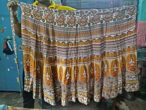 Wrap Around Pure Cotton Long Skirt