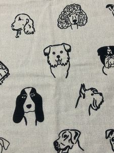 1 Dog Print Cotton Table Cloth