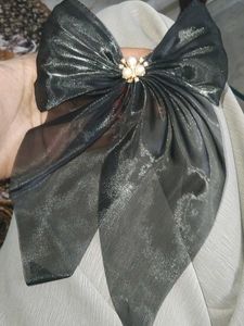 Chic Black Bow Hair Accessory