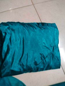 Teal &amp; Gold Embellished Anarkali Dress