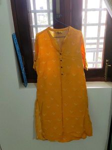 Yellow Embroidered Kurta