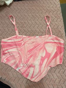 Pink Marble Print Cami Top