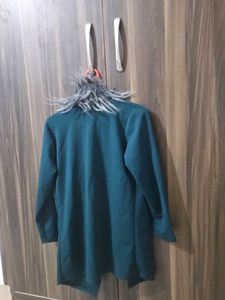 Stylish Teal Waterfall Jacket