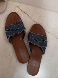 Denim Slides Sandals