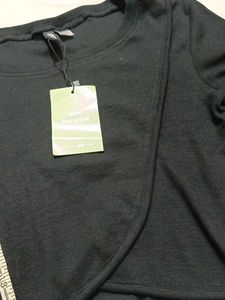 H&amp;M Black Wrap Top