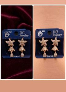 Sparkling Star Drop Earrings