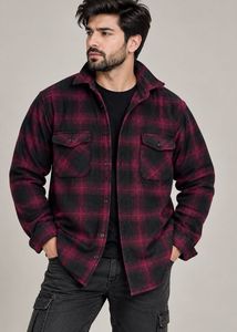 Cozy Plaid Fleece Sherpa  Lined Jacket shirt