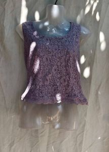 I. Elegant Lace Sleeveless Top