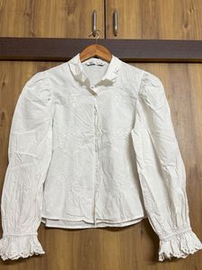 Vintage White Broderie Anglaise Blouse