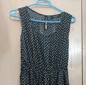 Chic Polka Dot High-Low Dress