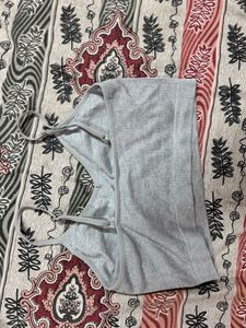 Grey Ribbed Tank Top