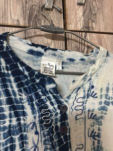 Bohemian Tie-Dye Embroidered Kurta cum top
