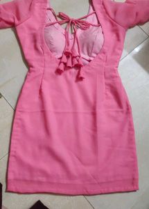 backless plain georgette bell sleeve padded kurti