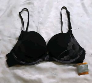 Black Lace Padded Bra