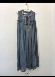 Boho Blue Embroidered shrug
