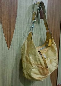 Coach Yellow Patent Leather Hobo Bag
