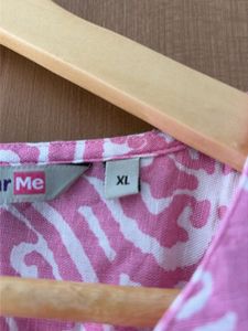 Melange Pink &amp; White Cotton Kurta with pockets