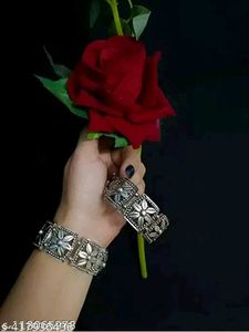 Ethnic Silver Toned Bracelets