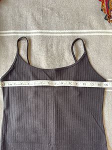 Black Ribbed Spaghetti Strap Dress