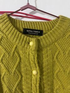 Cable Knit Button-Up Cardigan
