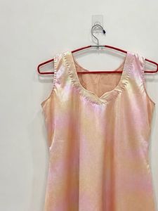 Shimmering Peach Slip Dress