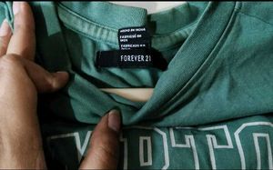 Green "Hamptons" Cropped Sweatshirt