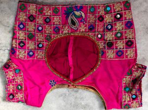 Royal Blue Saree with Gold Checks