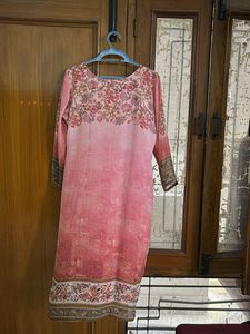 Elegant Pink Printed Kurta from Admyrin