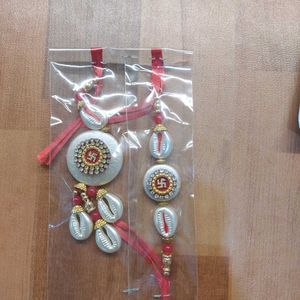 Handmade Rakhi with Swastik and Shells