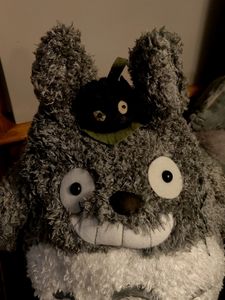Large 50 Cm Totoro Plush With Dust Bunny On Top