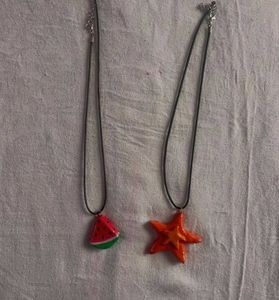 5 Handmade Pendant Necklaces Set