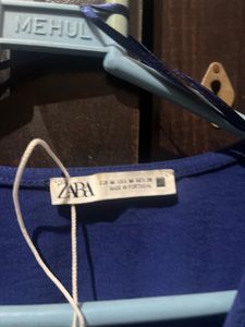 Zara  Blue Wrap Top