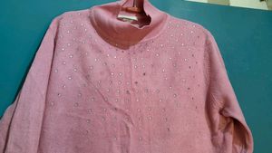 Pink Colour Woolen Top