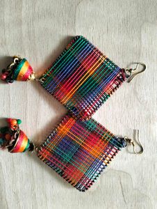 Multicolored Earrings and Teardrop Bead Earring