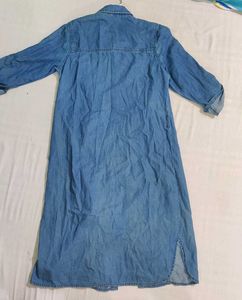 Classic Denim Maxi Shirt Dress