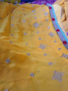 Beautiful Yellow &amp; Pink Saree