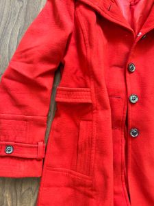 Vibrant Red Wool Blend Coat from Next