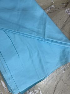 Unused Sky Blue Cotton Fabric