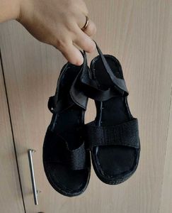 Stylish Black Platform Sandals