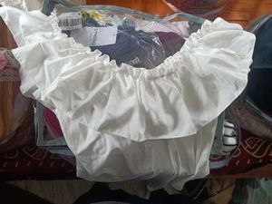 White Off-Shoulder Ruffle Top