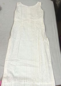 Chic White Kurta with Pink Pants