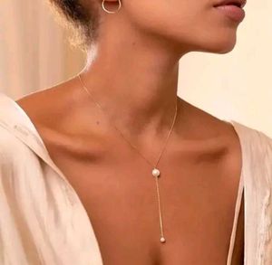 Pearl Drop Y Necklace